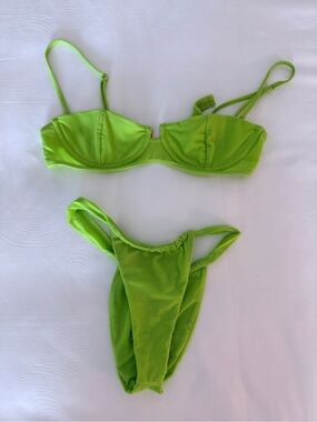 Gonza Neon Lime Green Two-Piece Bikini